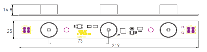 Barre 3 LED, 219 mm